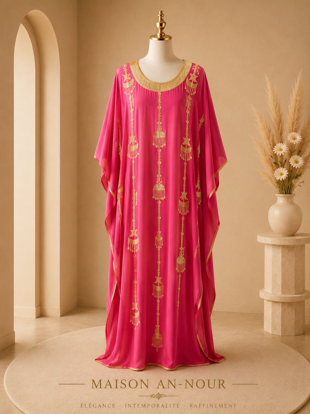 Djellaba Femme Papillon Brodée