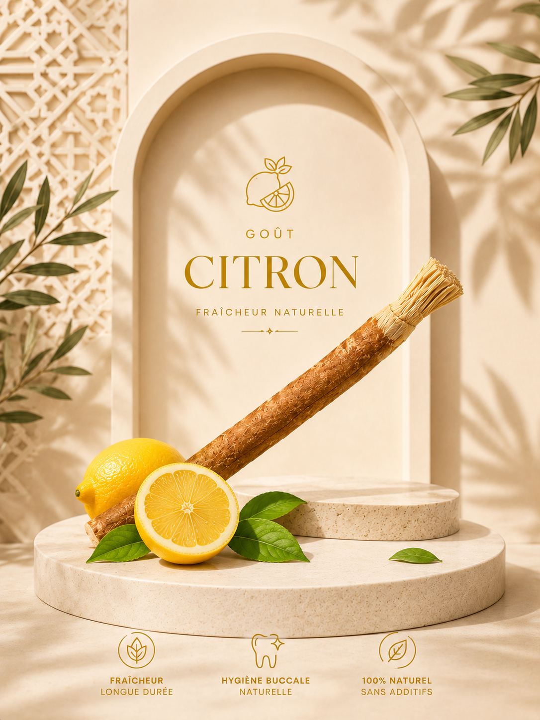 Siwak Goût Citron Naturel – Brosse à Dents Naturelle pour une Haleine Fraîche et une Hygiène Buccale Optimale