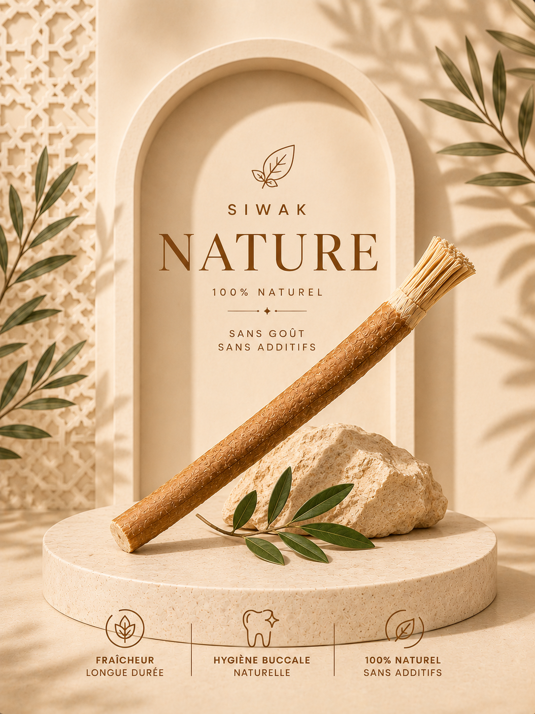 Siwak Naturel 100% Pur – Brosse à Dents Naturelle pour une Hygiène Buccale Complète