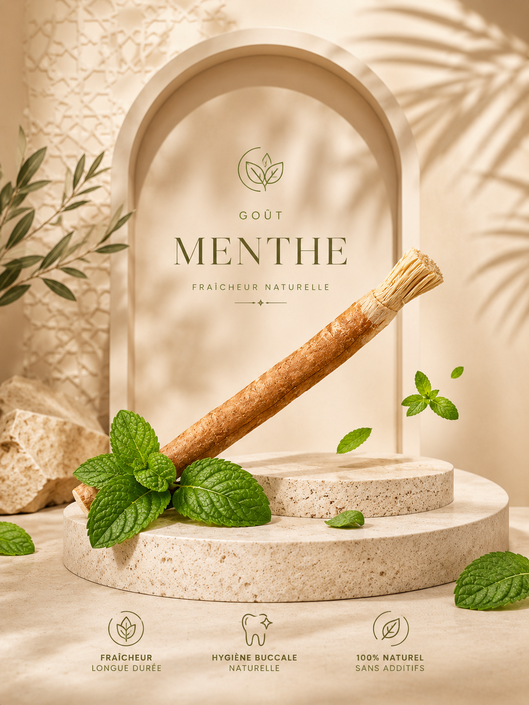 Siwak Menthe Naturelle – Brosse à Dents Naturelle pour une Haleine Fraîche et une Hygiène Buccale Saine